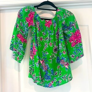 Lilly Pulitzer Nevie Off The Shoulder Top Size Small